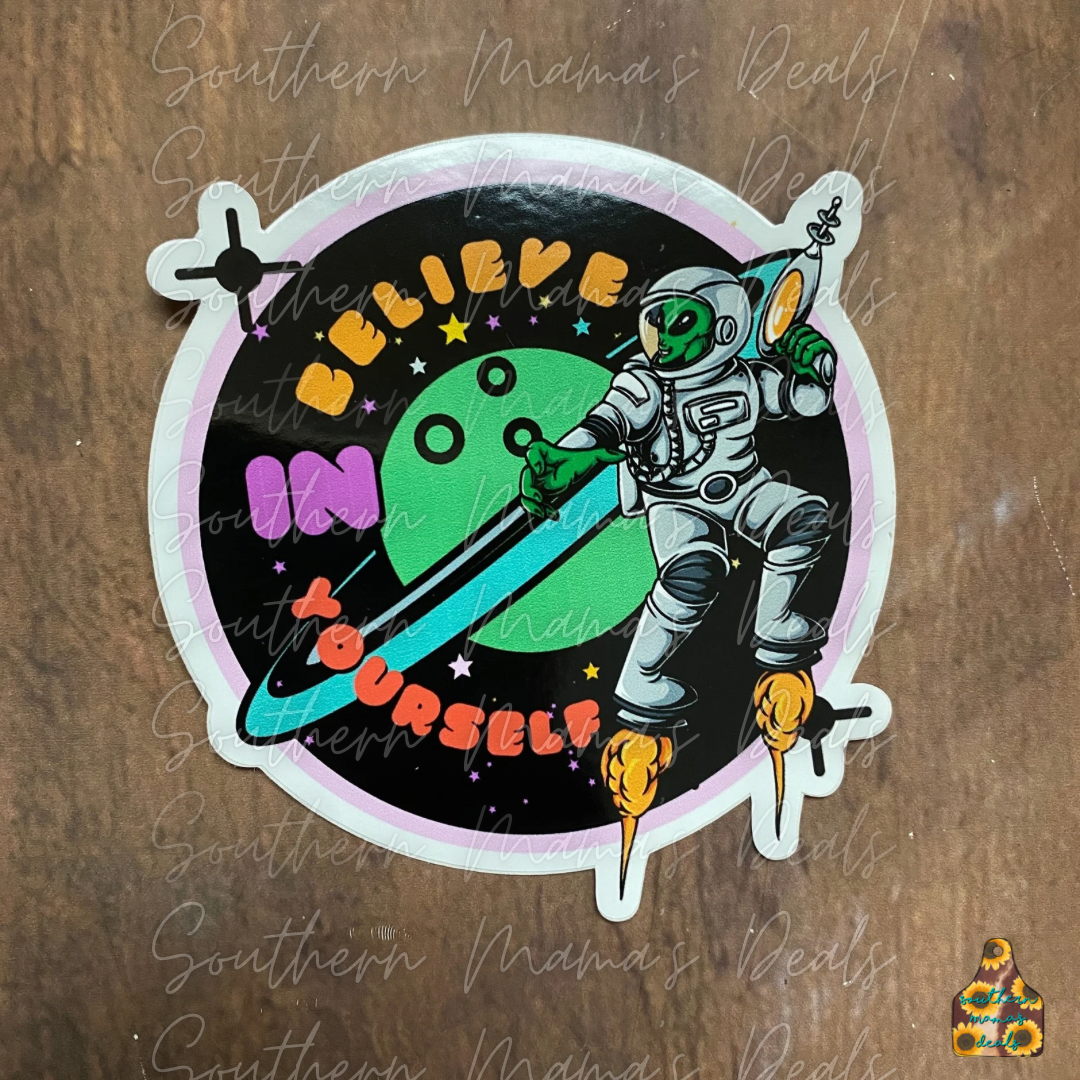 Space-believe Vinyl Sticker