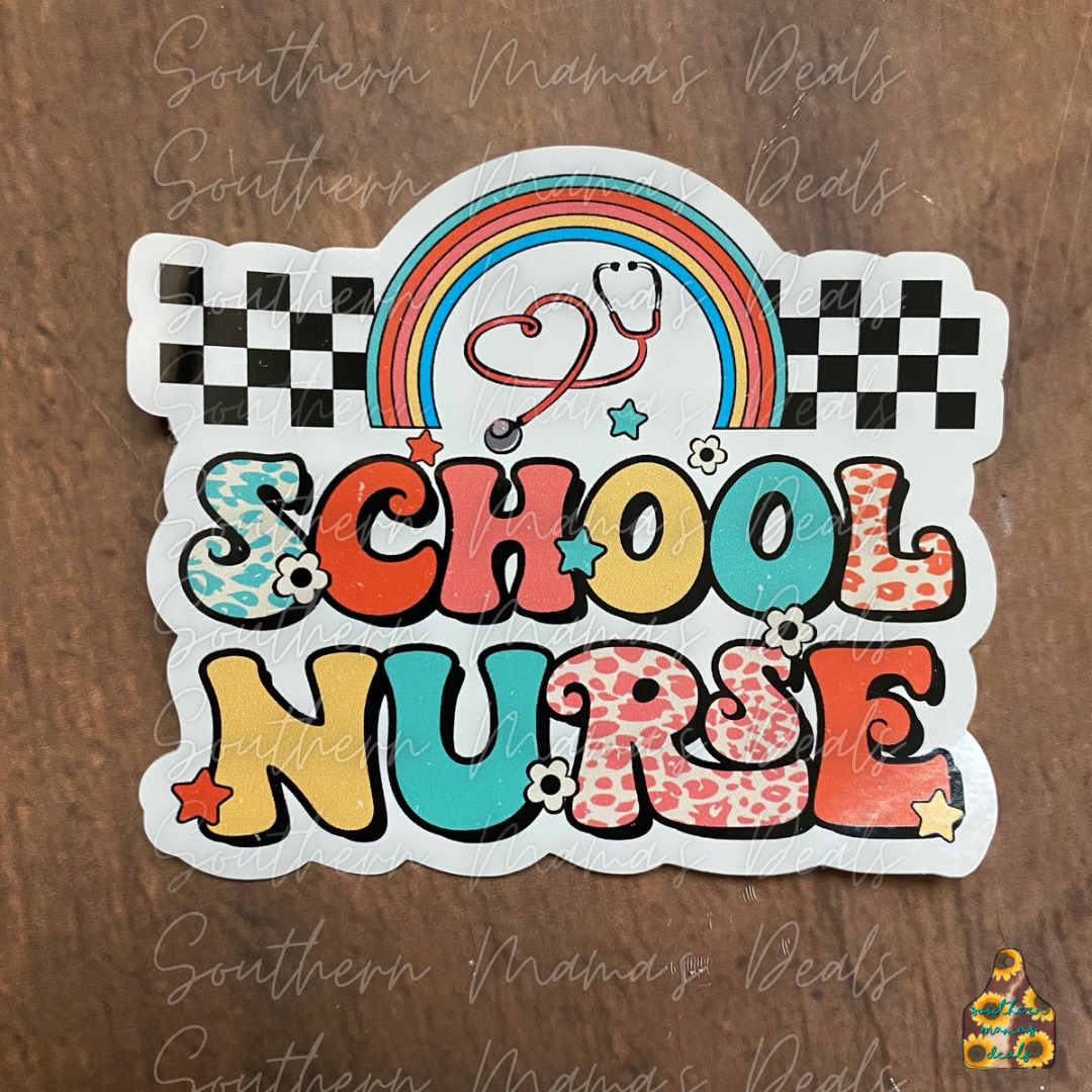 School Nurse Vinyl Sticker