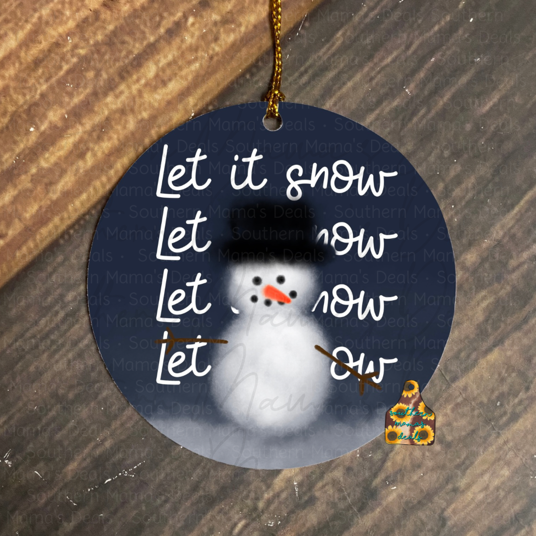 Let it Snow Snowman Ornament