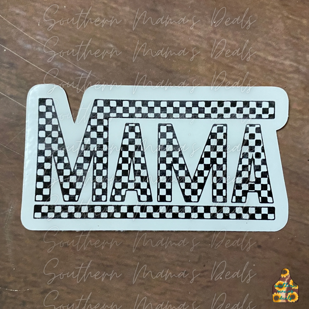 Mama/Mini Checkered Set Vinyl Stickers