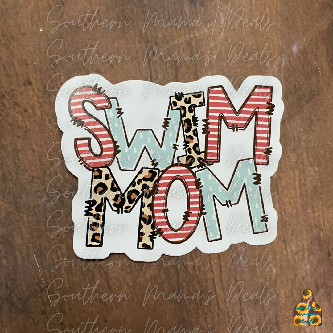 Swim Mom Vinyl Sticker