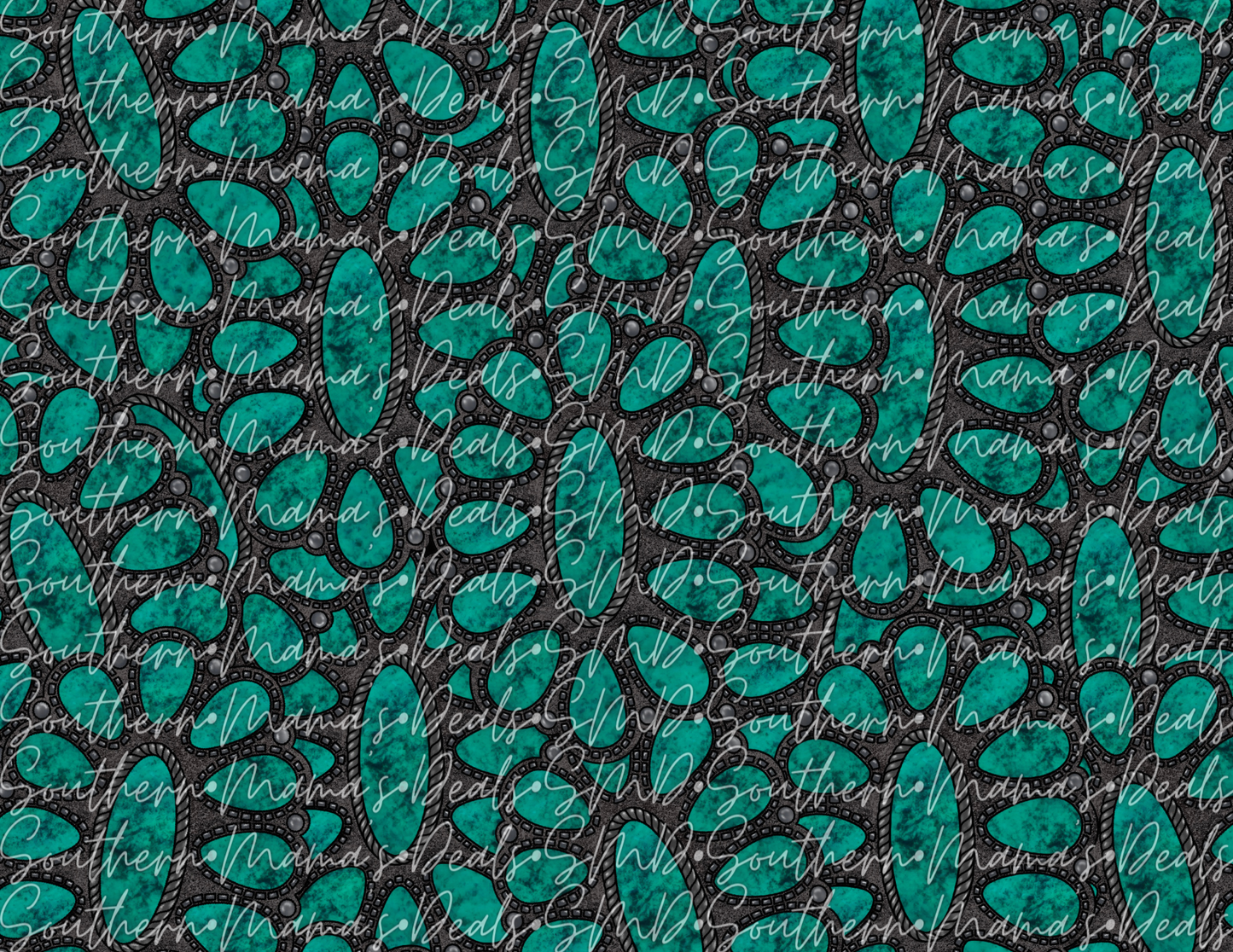 Turquoise Concho Pattern