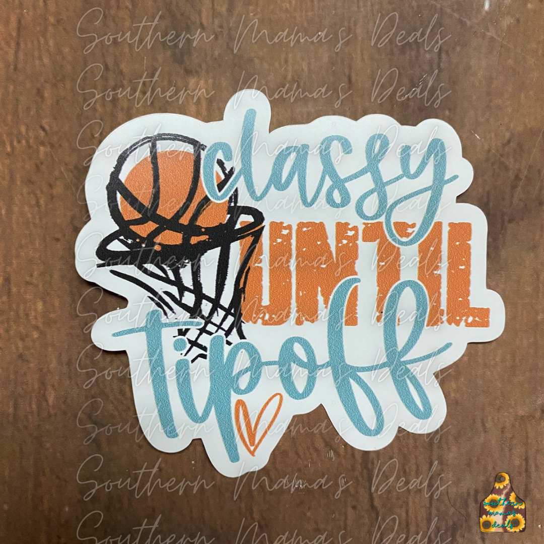 Basketball Tipoff Vinyl Sticker