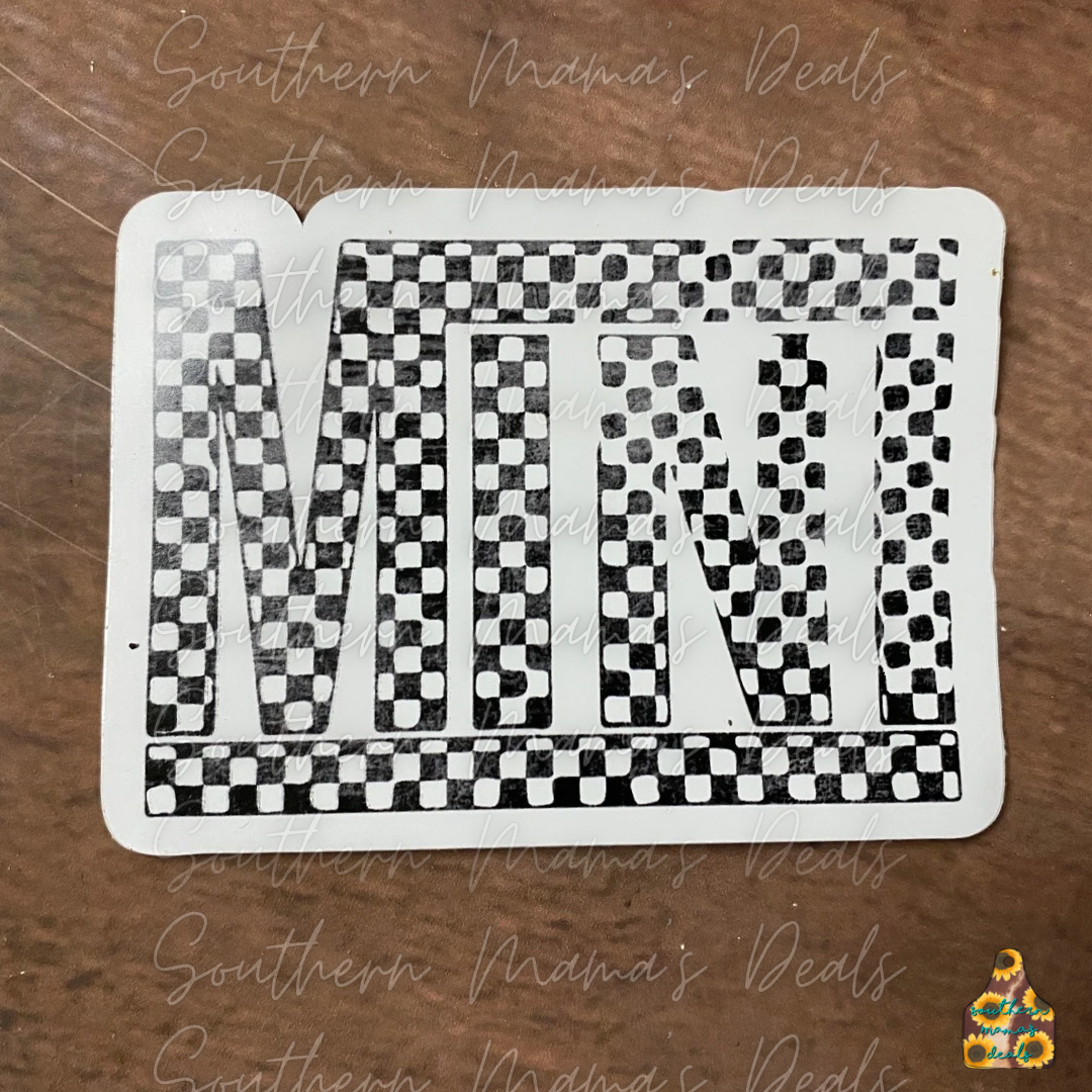 Mama/Mini Checkered Set Vinyl Stickers
