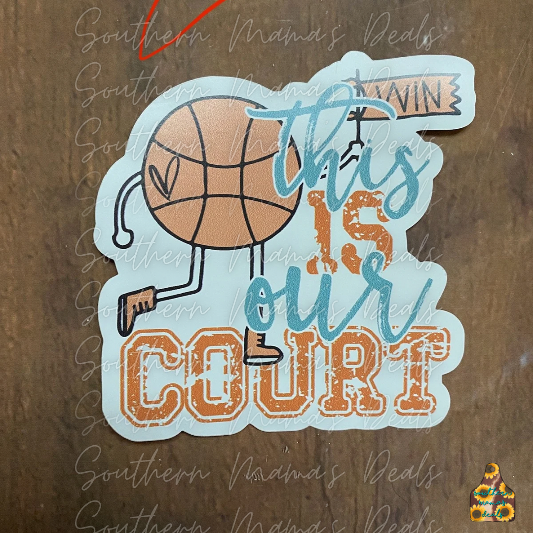 Basketball Court Vinyl Sticker