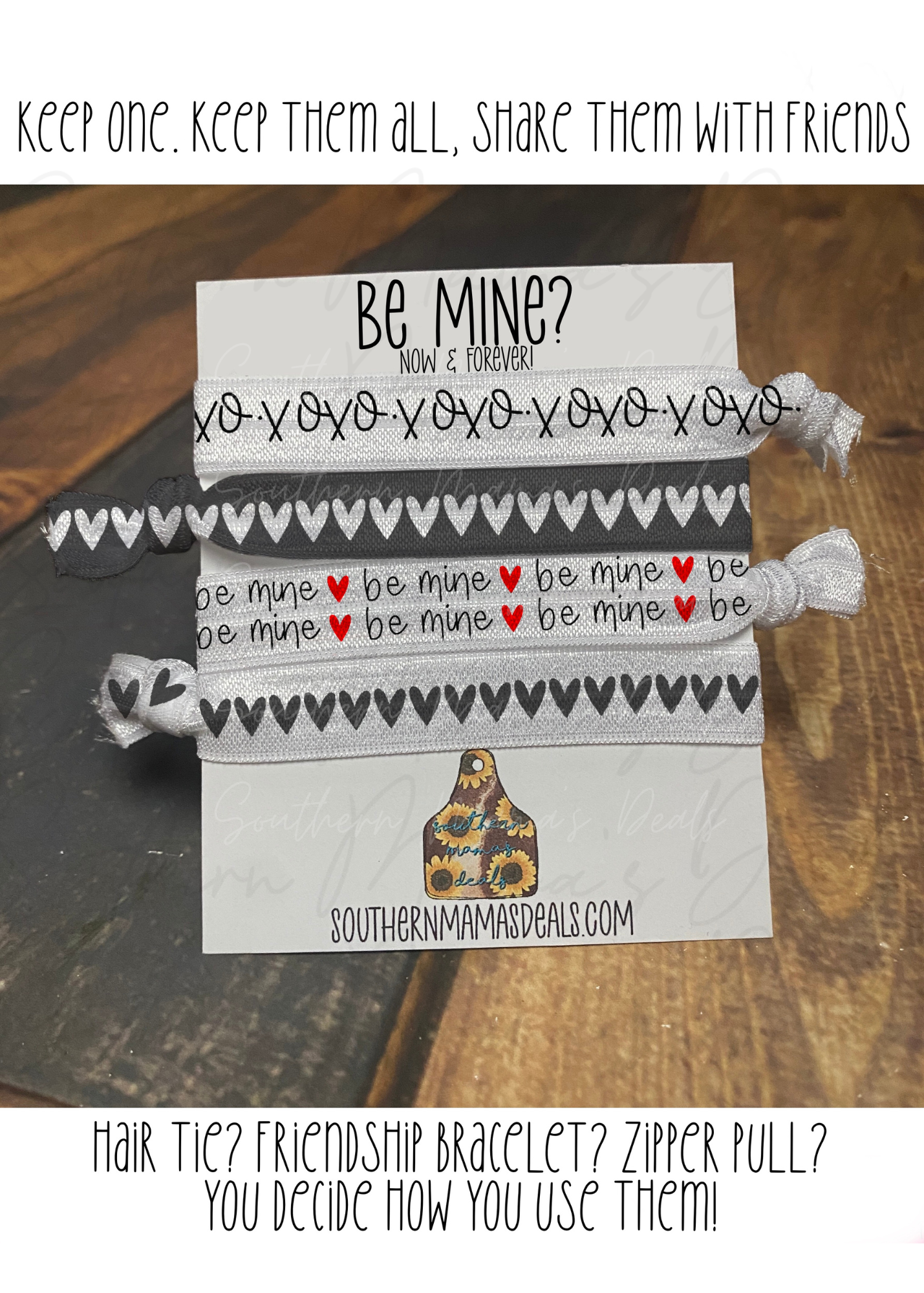 "Be mine" Hair ties