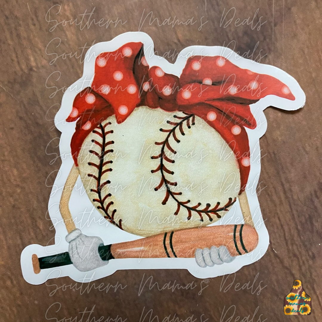 Baseball-Girl Vinyl Sticker