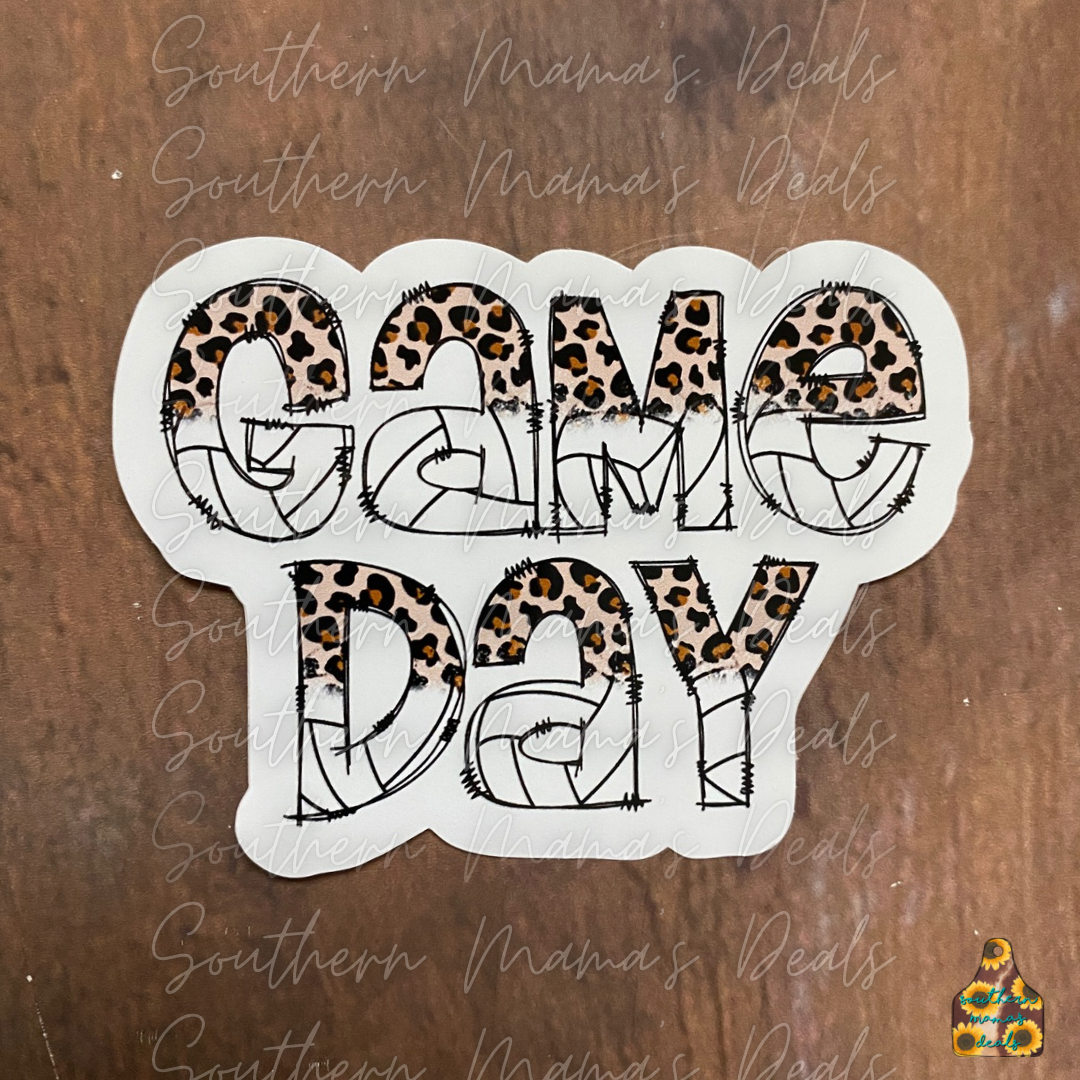 Volley Ball Game Day Vinyl Sticker