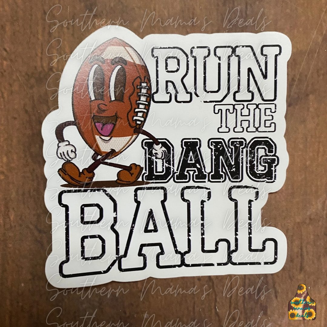 Football Run the Ball Vinyl Sticker