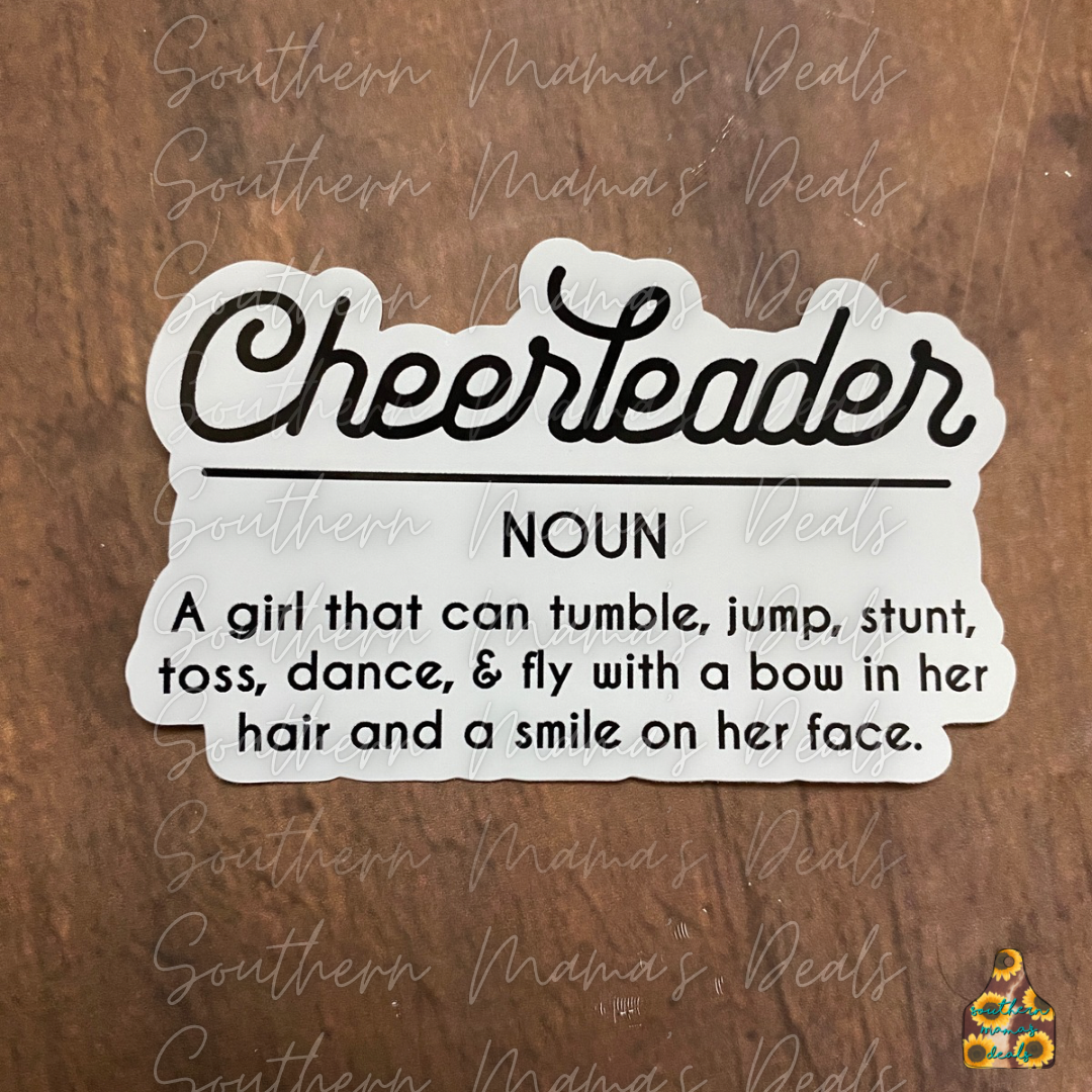 Cheerleader Vinyl Sticker