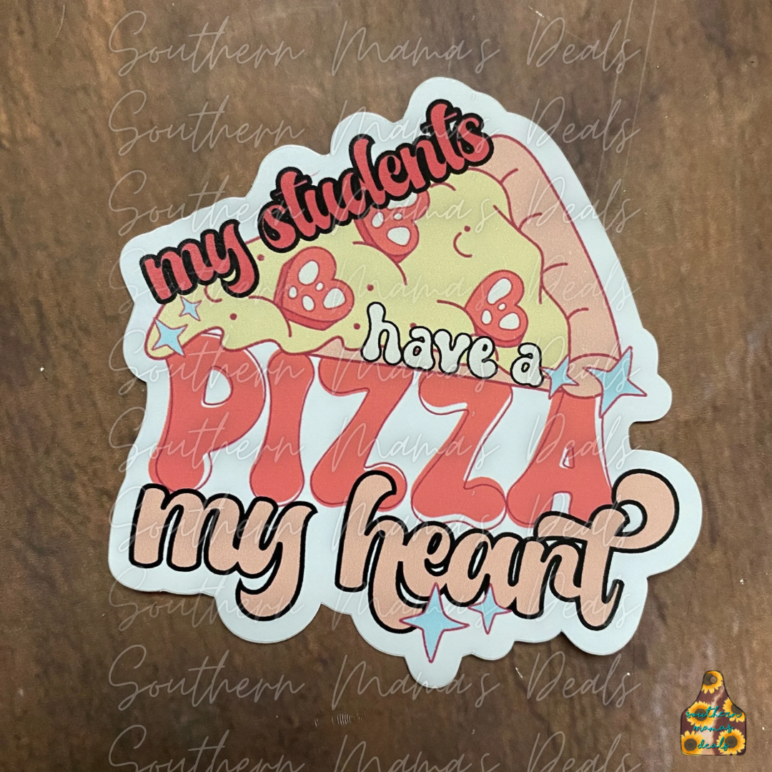 Pizza Teacher Vinyl Sticker