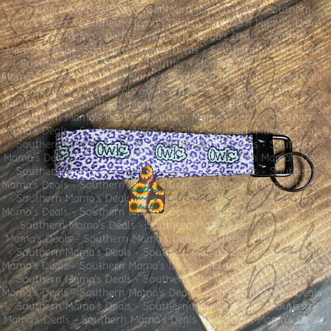 Owls Reversible Leopard Print Wristlet • SMD Original