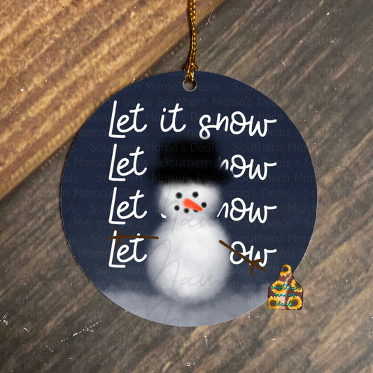 Let it Snow Snowman Ornament