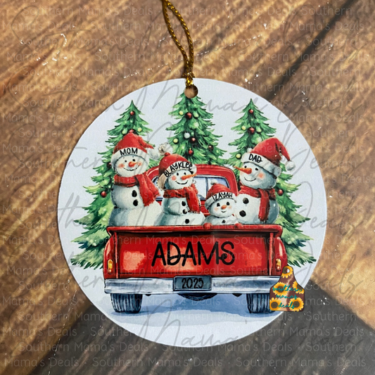 Custom Snowman Ornament