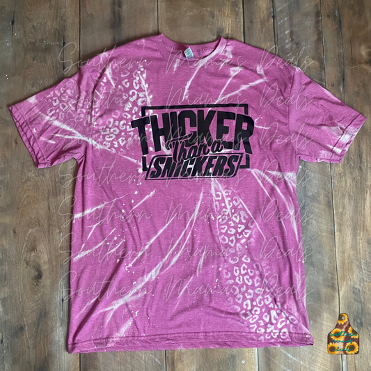 Thicker Than a Snickers XL Bleached Tee