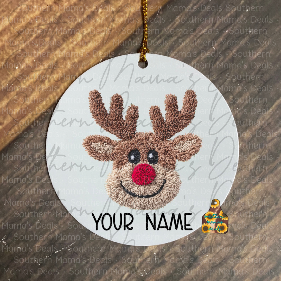 Personalized Boy Reindeer Ornament