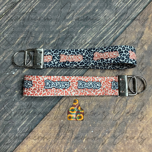Braves Reversible Leopard Print Wristlet • SMD Original