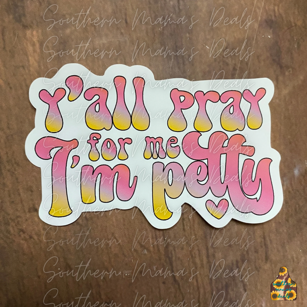 Pray for me Vinyl Sticker