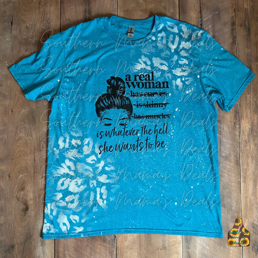 A Real Woman XL Bleached Tee