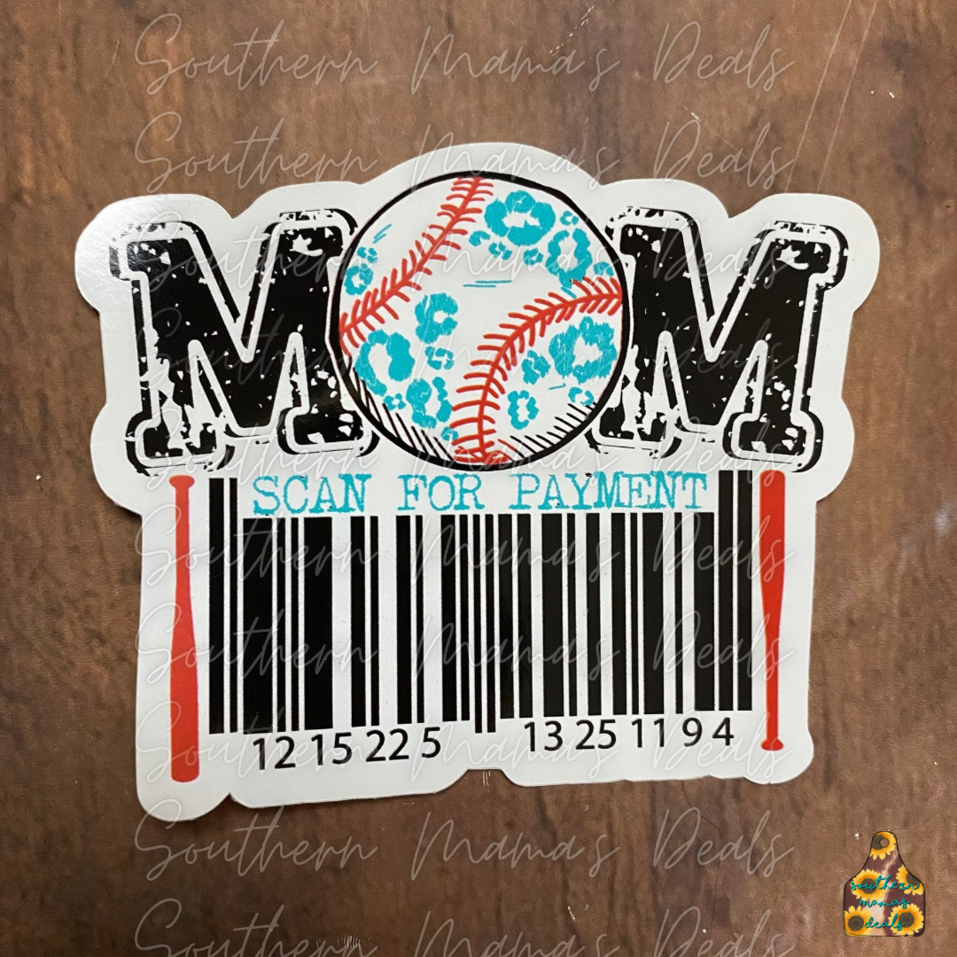 Baseball-Mom Vinyl Sticker