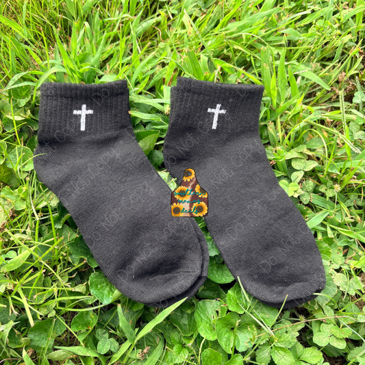 BLACK FAITH (CROSS) SOCKS