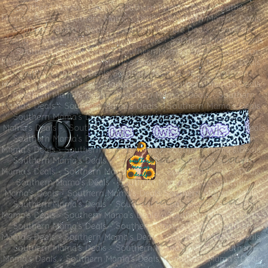 Owls Reversible Leopard Print Wristlet • SMD Original